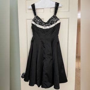 Women’s Black and a Ivory Cocktail Gown